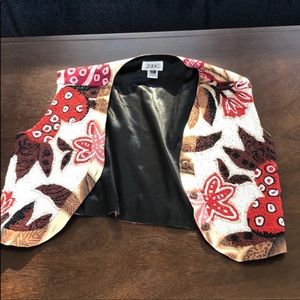 Hand beaded gorgeous floral vest